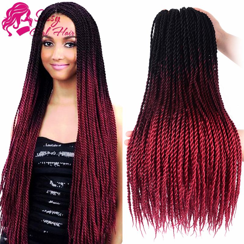 2019 24 Senegalese Twist Crochet Hair Ombre 5packs Senegal Twist