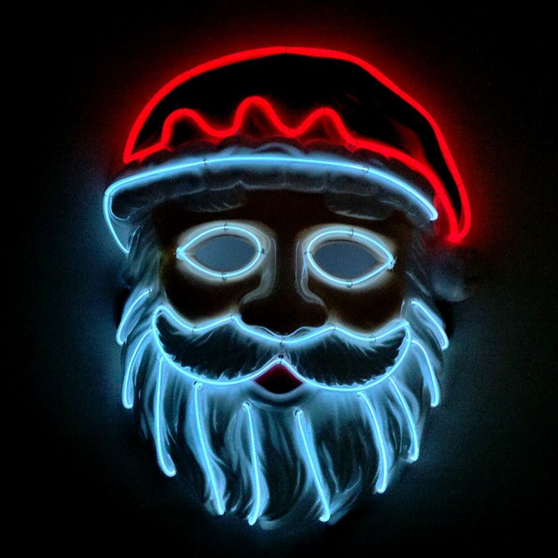 Weihnachtsmaske Led Leuchten Partei Masken Die Sauberung Wahljahr Grosse Lustige Masken Festival Cosplay Kostum Liefert Glow In Dark Von Imert 10 74 De Dhgate Com