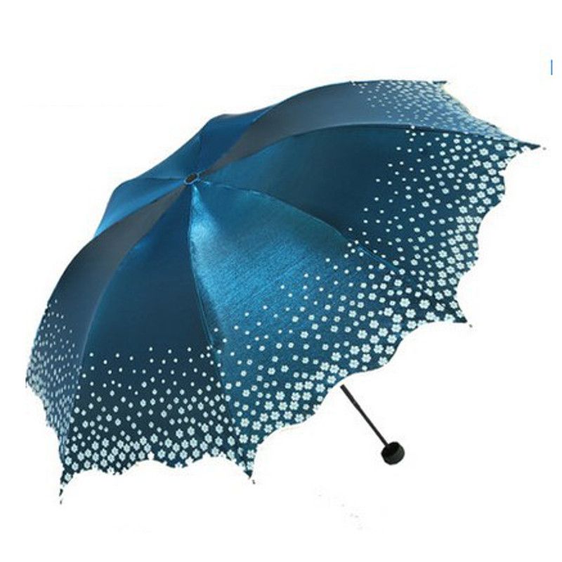 Deslizante 5 colores pera flor sombrilla sombrilla de playa doblada encaje adulto sombrilla sombrilla soleada