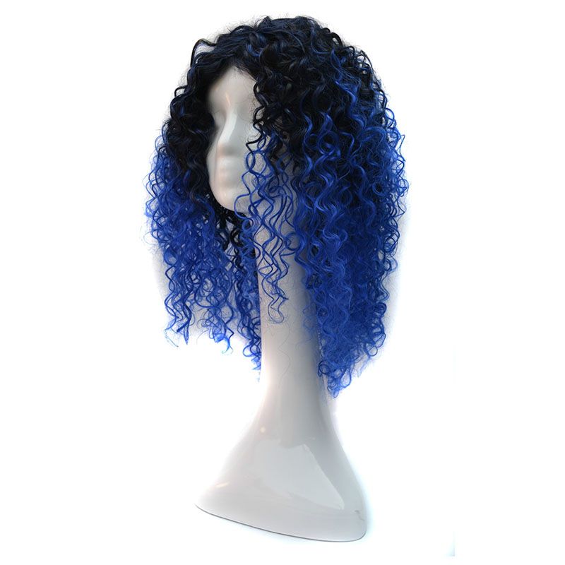 Acheter Cosplay Perruques Pleine Perruque Bouclée Femmes Noires Ombre Perruque Cheveux Gris Résistant à La Chaleur Multi Couleurs Disponibles Pour