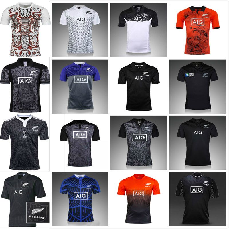 Coupe du Monde Maillot de Sport Maillot d/'entraînement de Rugby Chemises pour Hommes Team New Zealand Maori All Blacks