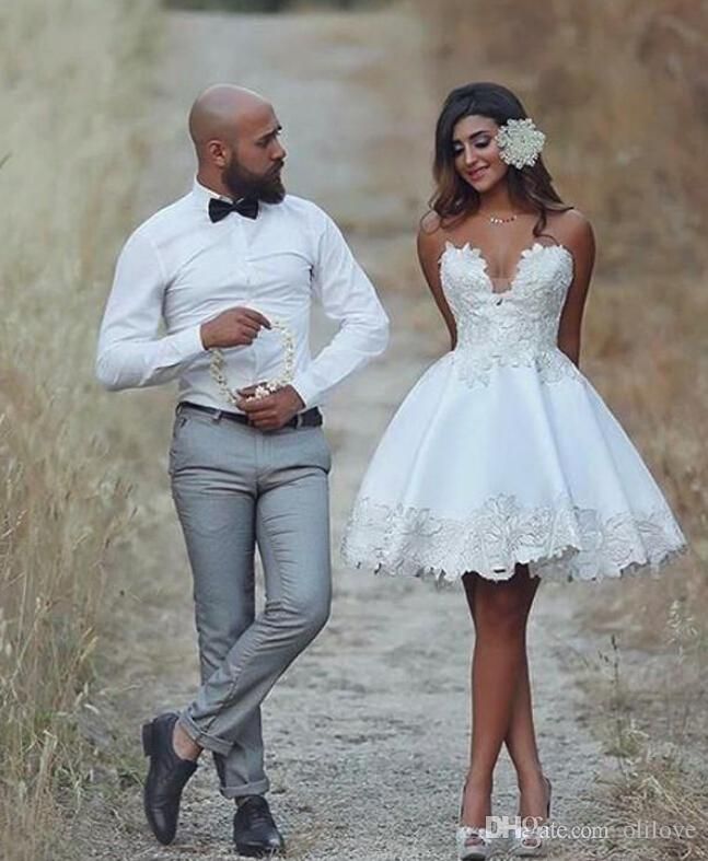 Acquistare Abiti Da Sposa Corti Abiti Da Sposa Informali Da Sposa In Pizzo  Informale Vestido De Novia Abiti Sposa Da Sposa Vintage Brasiliana  Economico | Consegna Veloce E Qualità | It.Dhgate