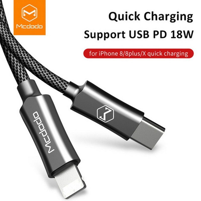 afijo En la madrugada Tesoro Cable MCDODO USB C PD Cable USB-C a 8 pines de carga rápida para iPhone afijo En la madrugada Tesoro Cable MCDODO USB C PD Cable USB-C a 8 pines de carga rápida para iPhone