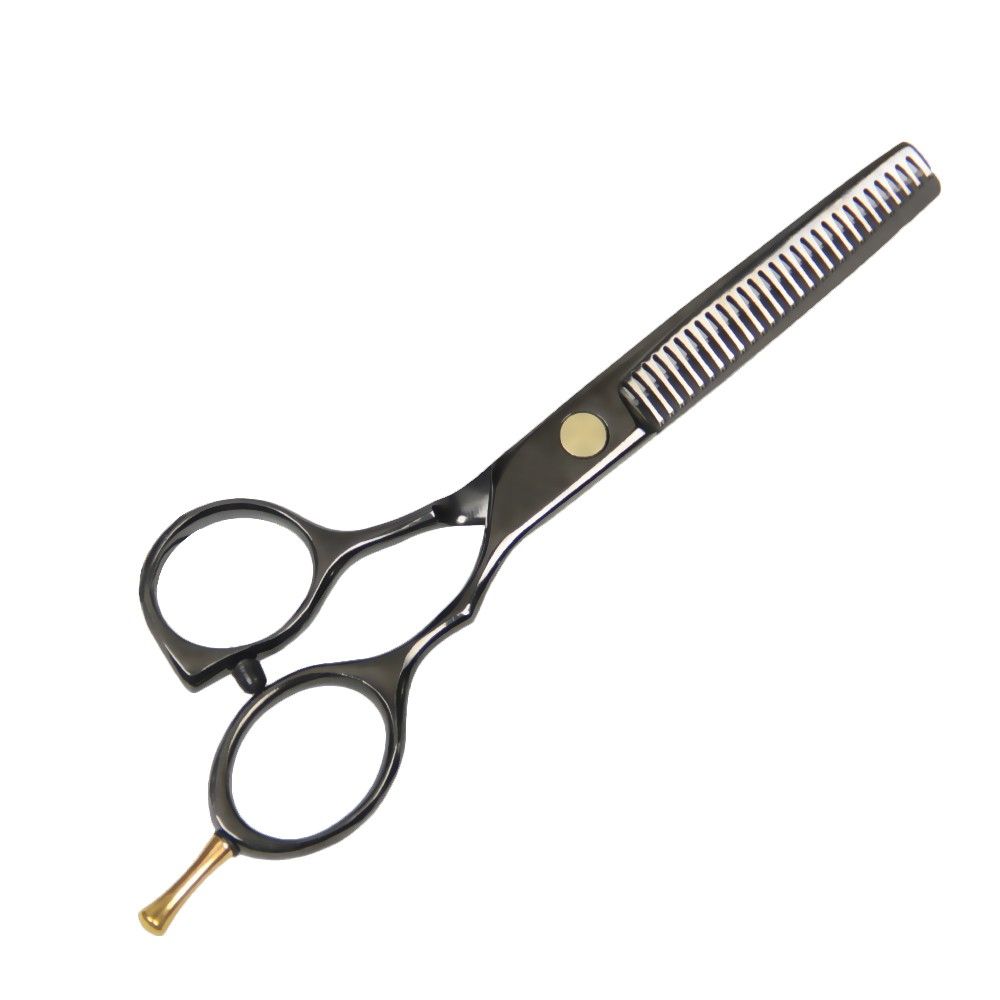 New 5 5 Inch Hair Scissors Black Professional Tesoura Hairdressing