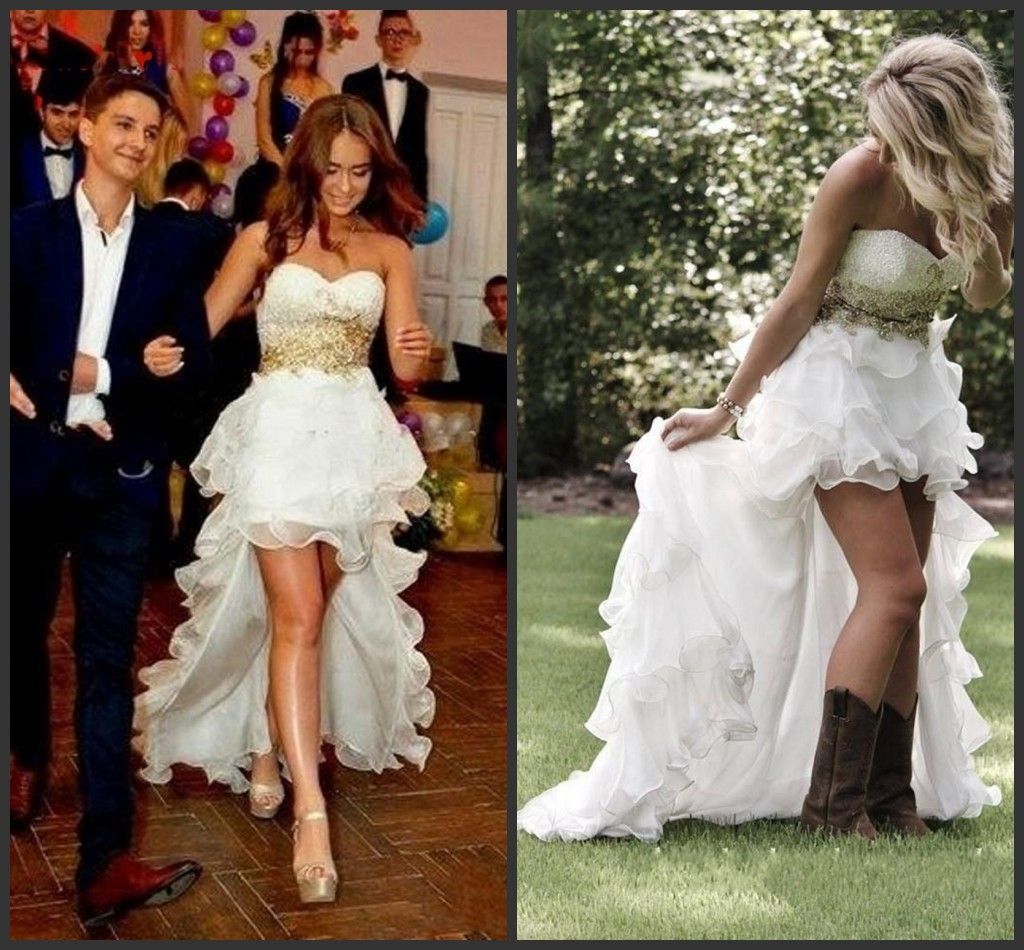 high low wedding dress with boots