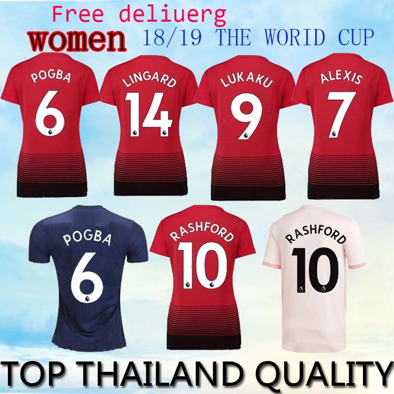 Mujeres Manchester United Jersey 2018 2019 Premier League Soccer RASHFORD POGBA LUKAKU FRED MARTIAL LINGARD Uniforme De La De Fútbol Uniforme Por Qqxuwei1882002, 18,71 € | DHgate