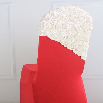 Eco Friendly Elegant Rose Flower Chair Cover Cap Chair Sash Sashes