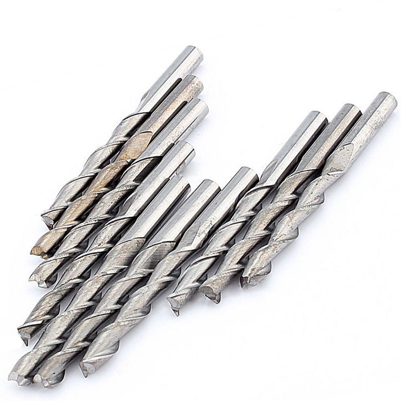 10x 3.175mm Two Flute CNC Solid Carbide Spiral End Mill Woodwork Router Bits New