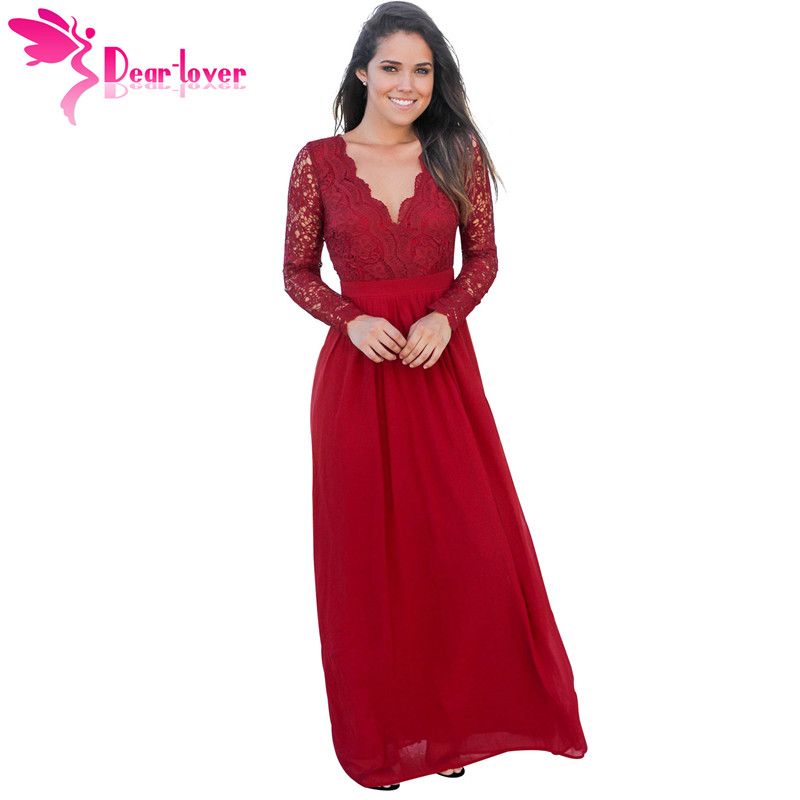 long sleeve crochet maxi dress
