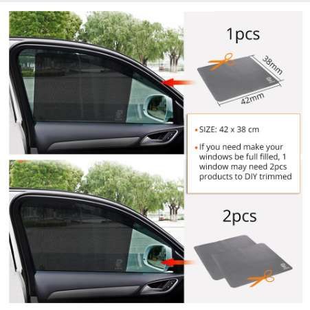 Cars Set of 2 Protectors Car Window Sun shades Mesh Baby Boy Children Poster