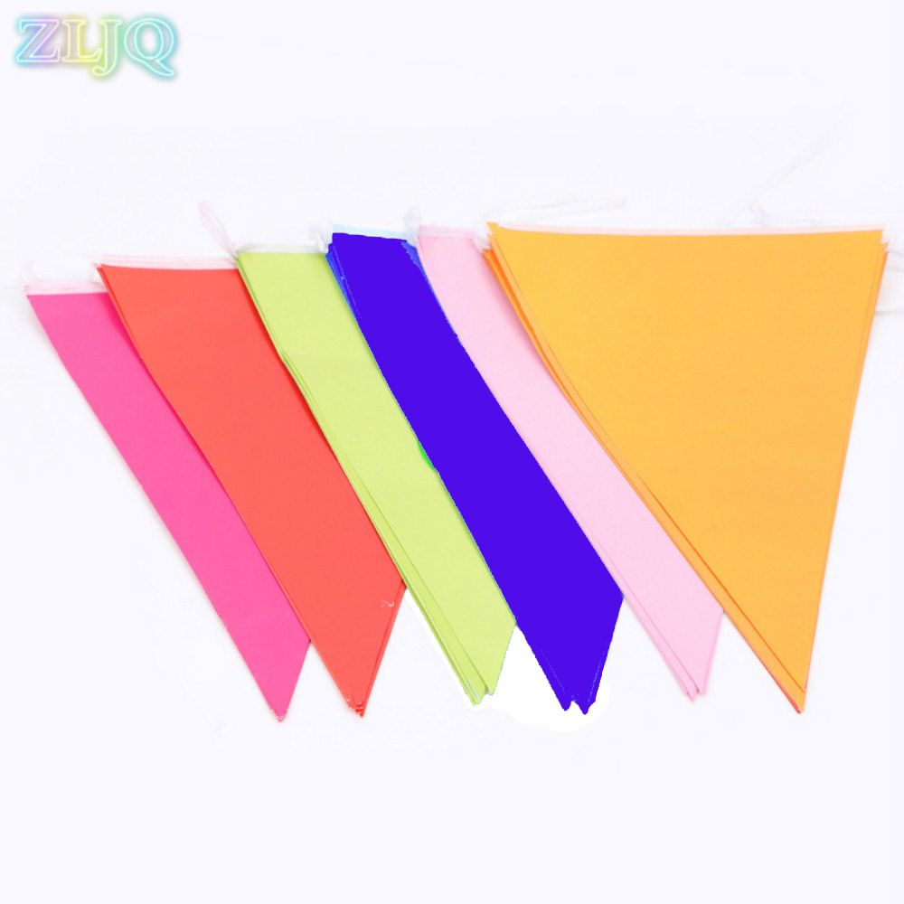 Amawill 2 2m Multicolor Pennant Banner Flags Triangles Paper Flags