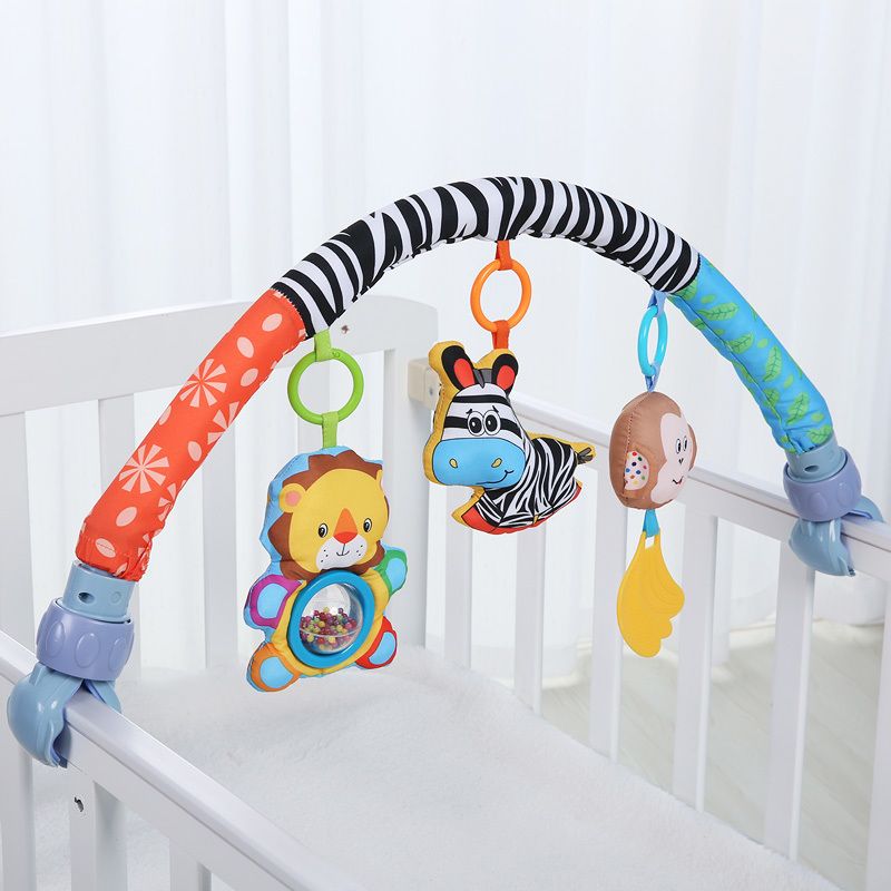 Mobiles de pépinière White support de cloche de lit de bébé pour bébés de 0 ans et plus décoration de lit de bébé support de bras suspendu