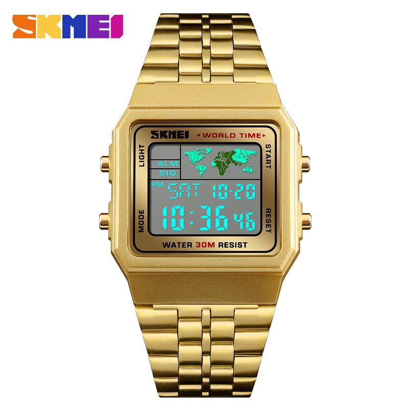 Acquistare Skmei Men Sport Guarda Orologi Digitali World Time 12/24 Hour  Clock Moda Orologio Da Polso Uomo Top Braccialetto Di Marca Uomo 1338  Economico | Consegna Veloce E Qualità | DHgate Italy