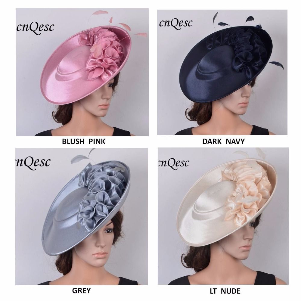 NEW COLOURS,Large Saucer Sinamay Satin 