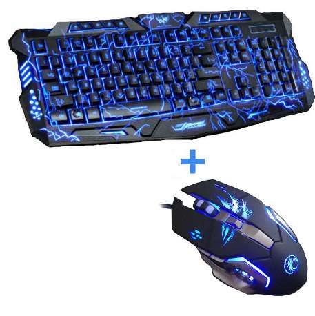 New Advanced Tri Color Backlight Gaming Keyboard Game Keyboard