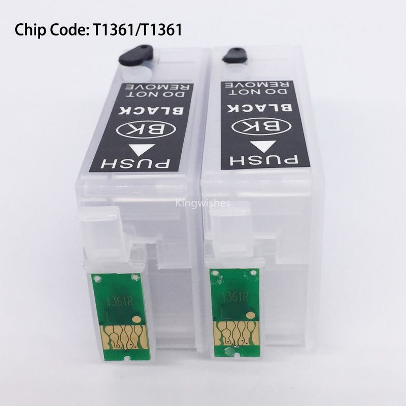 Compra Cartucho Recargable De 2 Piezas / Lote T1361 T1361 Con Chip  Permanente Para Epson K101 K201 K301 Sin Tinta Barato | Entrega Rápida Y  Calidad | Es.Dhgate