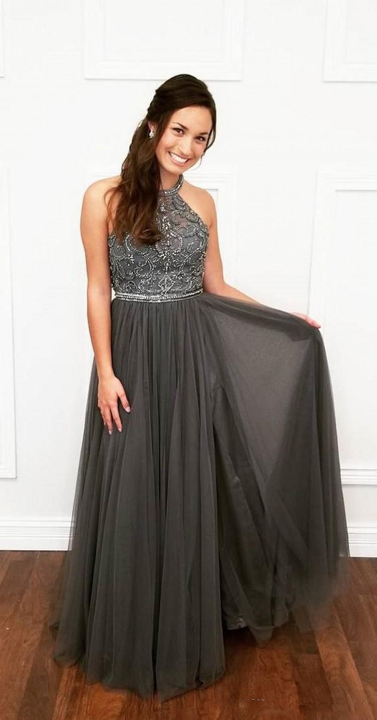 dark grey gown