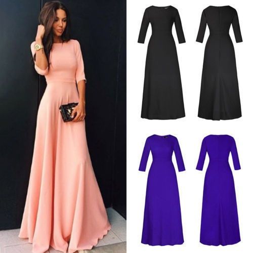 STOCK Femme Eté Robe Maxi Longue ...