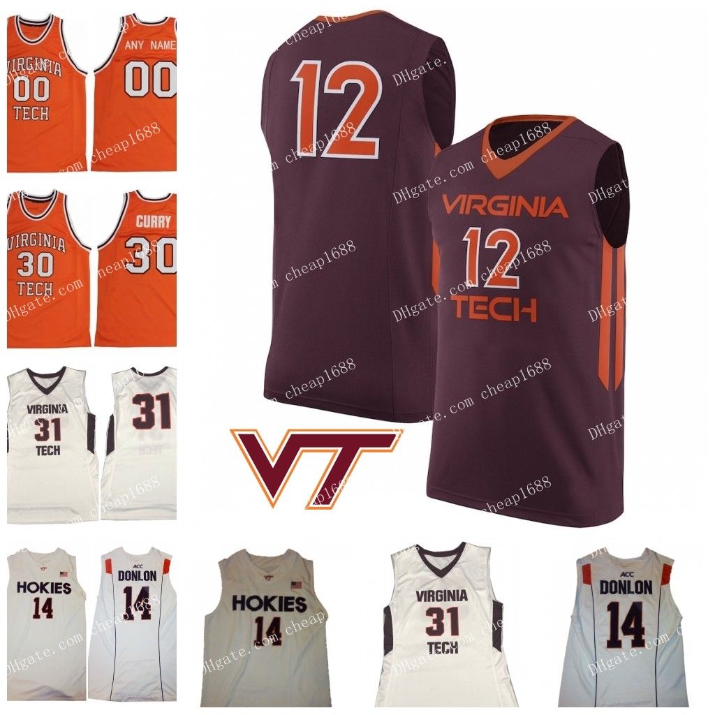 dell curry virginia tech jersey