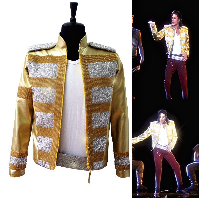 Compra Rare MJ Michael Jackson Sorprendido Nueva Moda 3D Holográfico  Esclavo Al Ritmo Live Billboard Music Awards Crystal Golden Chaqueta Barato  | Entrega Rápida Y Calidad | Es.Dhgate