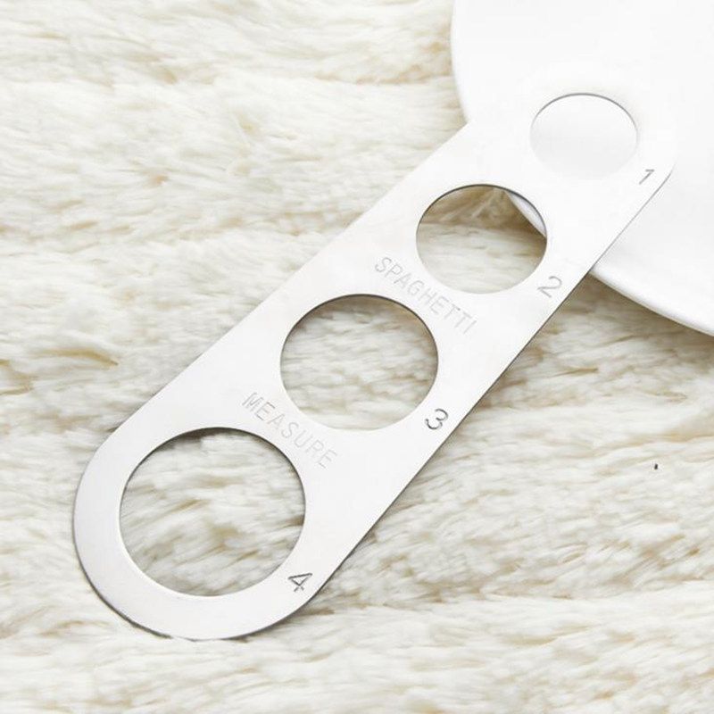 Stainless Steel Spaghetti Measurer Measuring Tool 4 Hole Measure Portion Control Cooking Pasta Ruler Stainless Steel Spaghetti Measurer Measuring Tool 4 Hole Measure Portion Control Cooking Pasta Ruler
