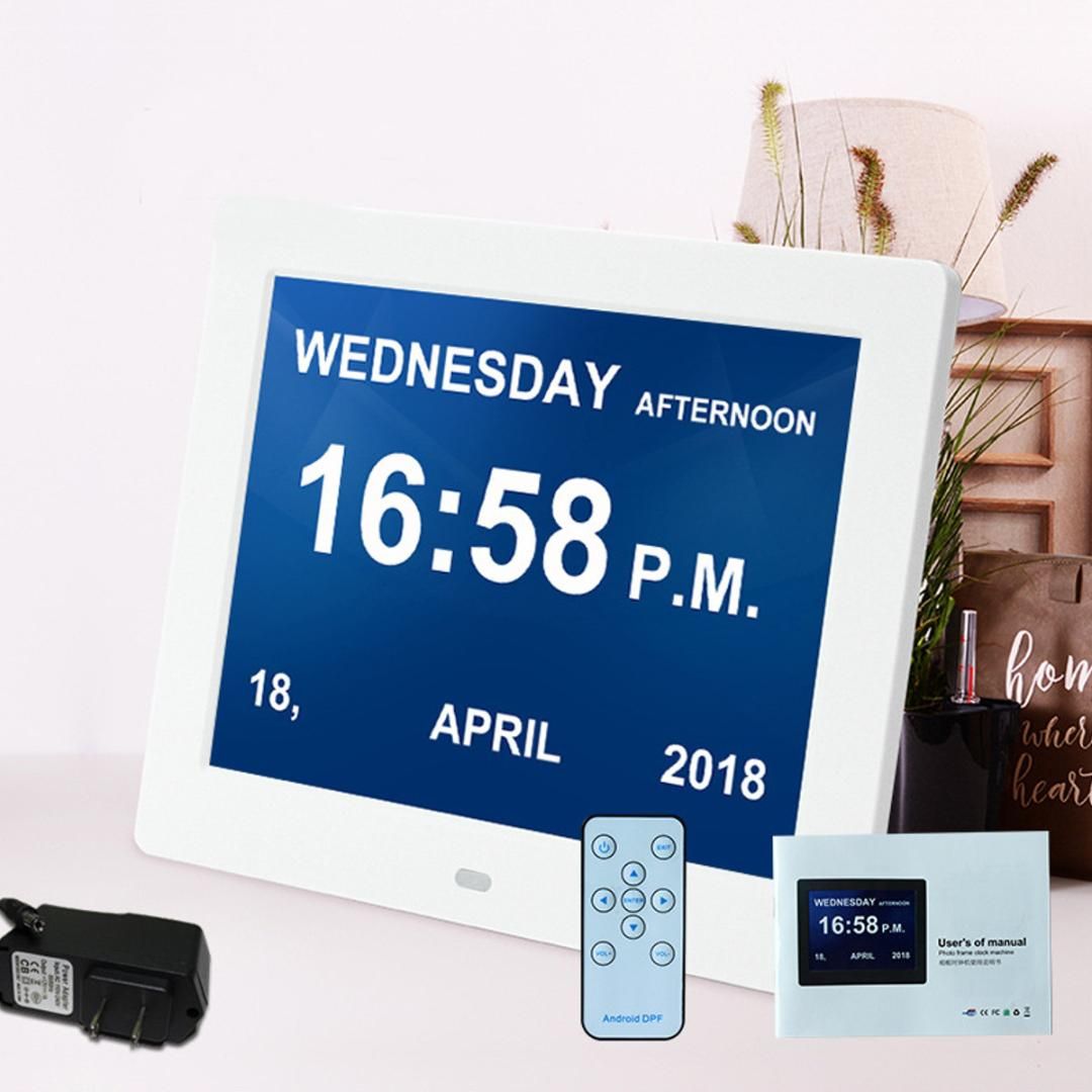 2019 8 Led Dementia Digital Calendar Clock Alarm Large Letter