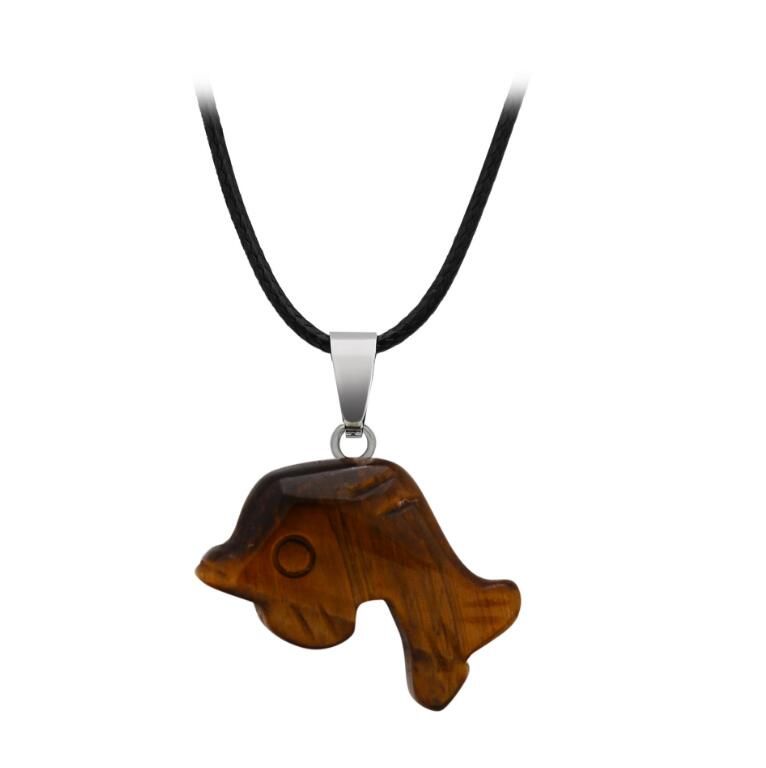 Tiger-eye (Leather Chain)