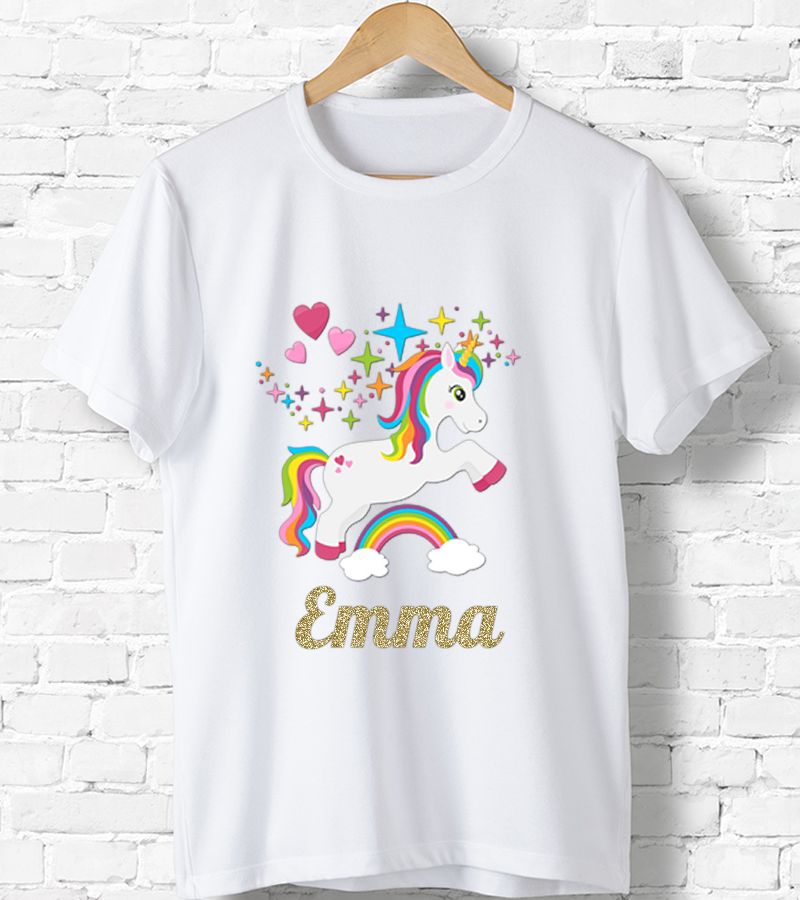 playeras personalizadas de unicornio para cumpleaños