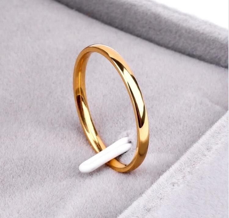 Anillo de titanio, acero, oro rosa, antialérgico, bodas sencillas, parejas, bisutería para o regalo