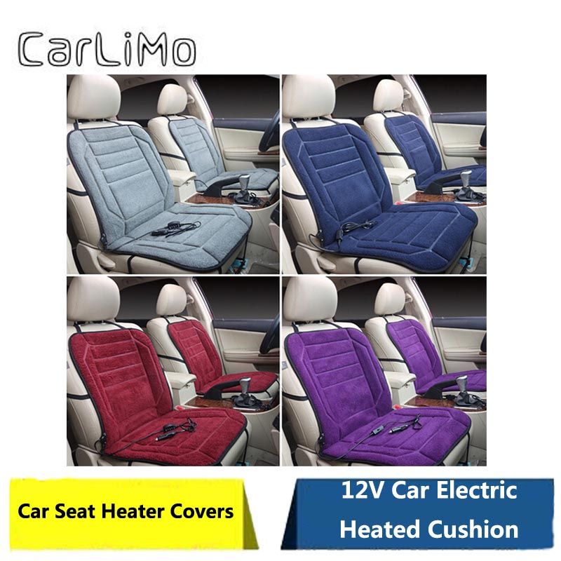 Carlimo 12v Car Seat Heater Covers Pad Electric Heated Seats Auto Cushion Hot Sets Interior Accessories Lumbar Back Support For