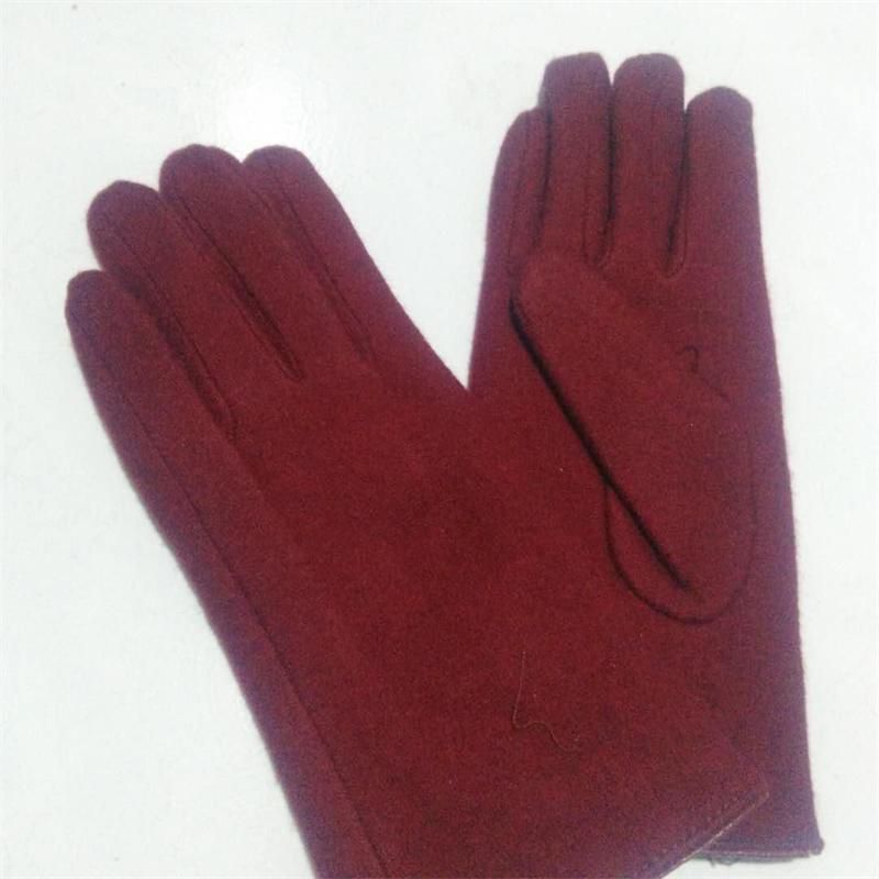 ladies red wool gloves