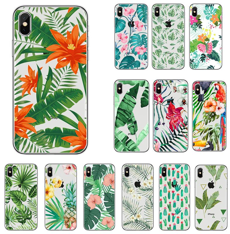 For Iphone X Case Rainforest Phone Case 3d Print Soft Tpu For Iphone 5 6s 7 8 Plus Tropical Plant Pattern Phone Covers Make Your Own Phone Case From Yeltview 0 93 Dhgate Com