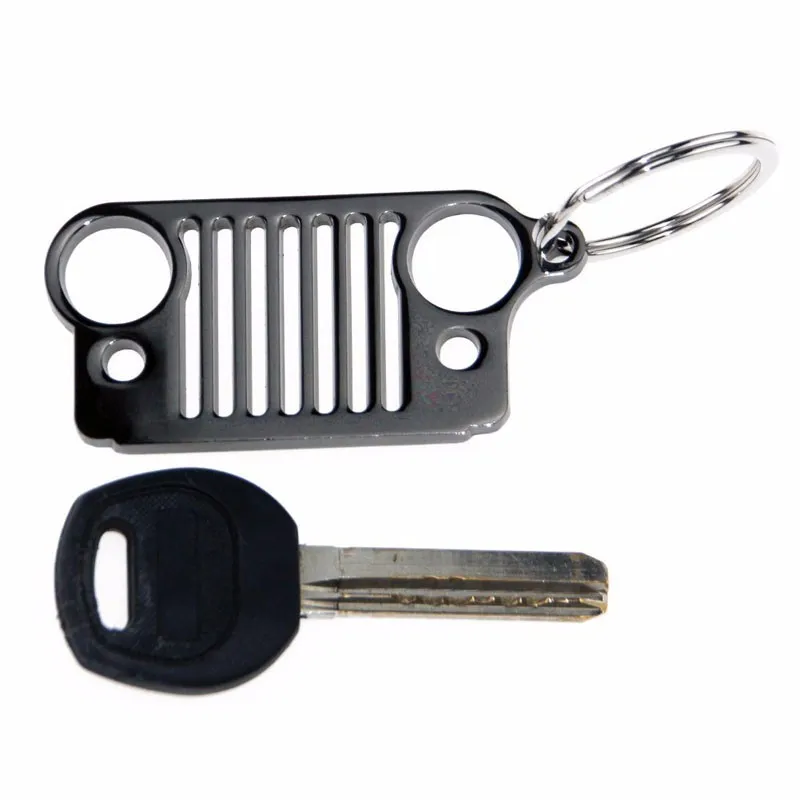 TAOHOU Acero Inoxidable Jeep Grill Llavero Llavero Llavero CJ JK TJ YJ XJsilver - 3