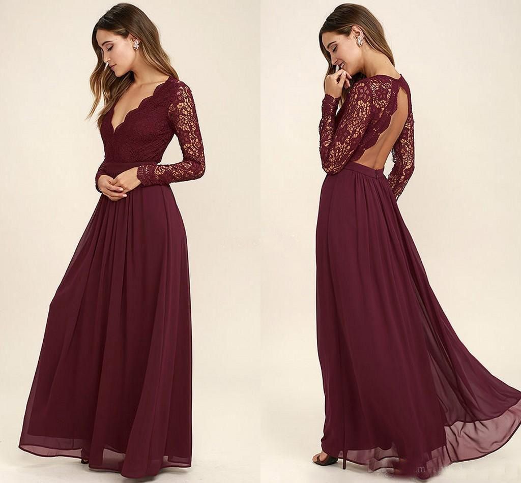 junior burgundy bridesmaid dress