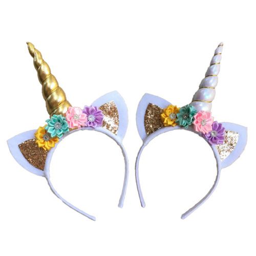 MANY COLOURS MAGICAL UNICORN HORN HEAD HAIR BAND HEADBAND FANCY DRESS COSPLAY