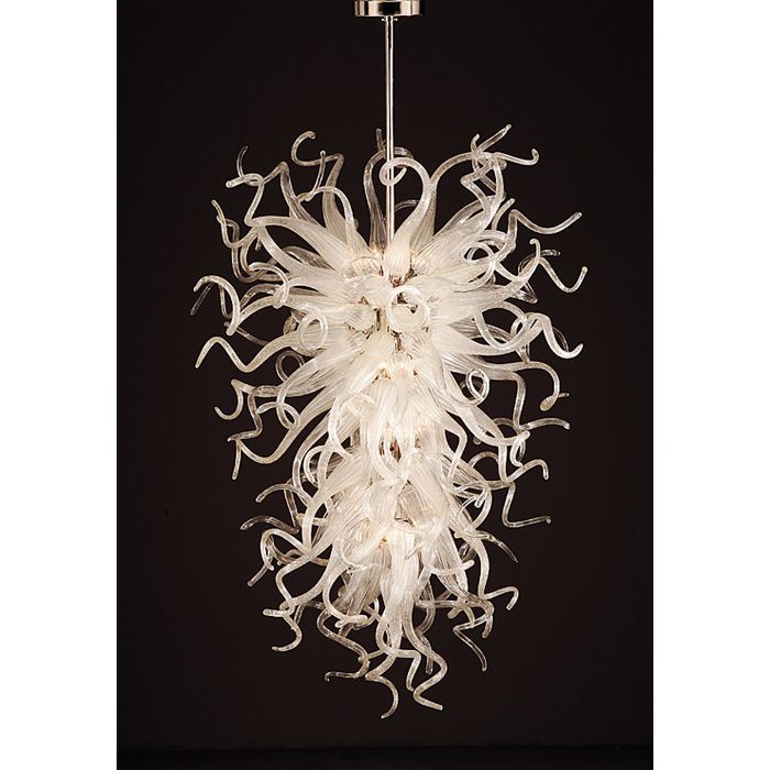 Chihuly Lighting Fixture Hand Blown Glass Hanging Chandelier Led Chihuly Lighting Fixture Hand Blown Glass Hanging Chandelier Led Bulbs White Color Murano Pendant Modern Home Design