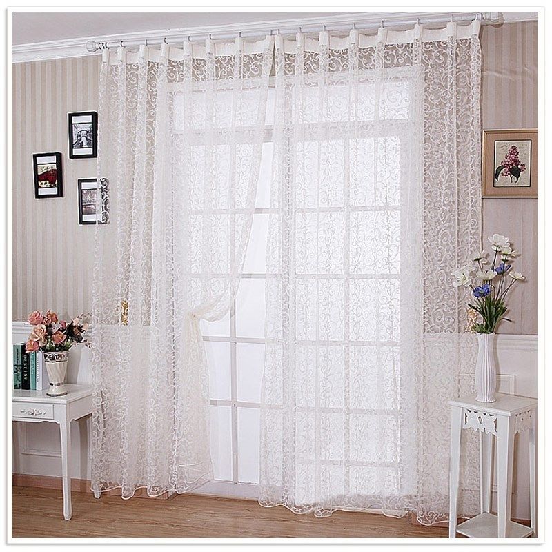 compre suave poliester blanco voile cortina cortina panel transparente ventana separador cortina transparente tul textiles textiles para el hogar a