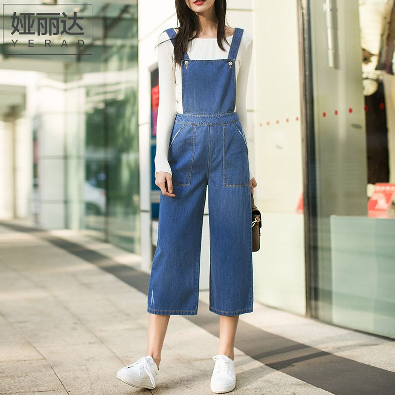denim palazzo jumpsuit