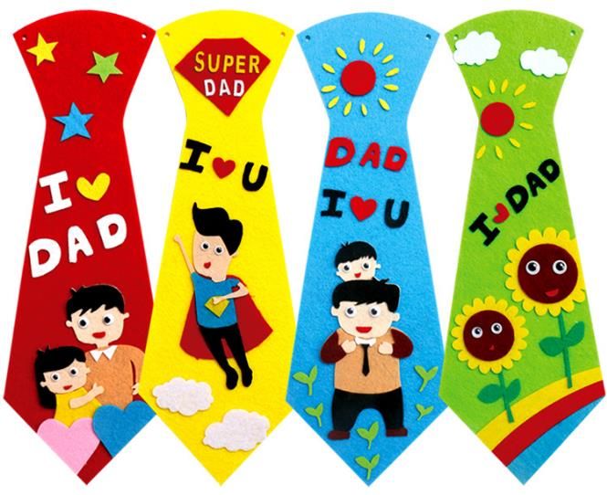 Diy Neck Tie Father Dad Birthday Gifts Kid Student Handmade Neckwear Cartoon Papa Holiday Party Neckcloth Children Personality Necktie Kit Construction Party Supplies Cowboy Party Supplies From Lovegiftchina 0 86 Dhgate Com