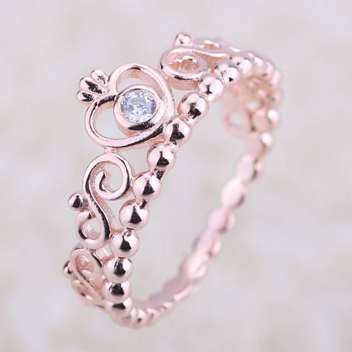 Princess Tiara Ring Rose Gold Sale, 57 
