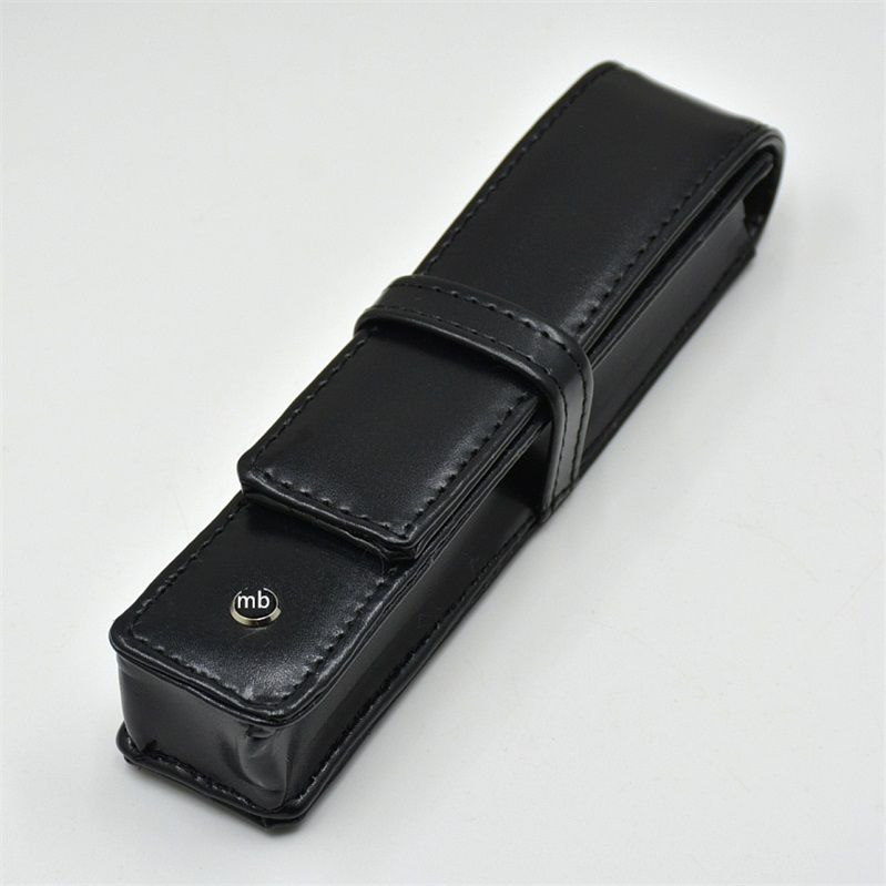 black leather pencil pouch