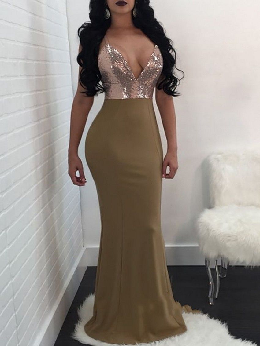 Compra Vestidos De Noche Elegantes Con Tirantes Finos En Color Verde 2019  Vestido Largo De Fiesta Con Lentejuelas De Hendidura Encantadores Vestidos  De Noche De Lujo Formales Barato | Entrega Rápida Y