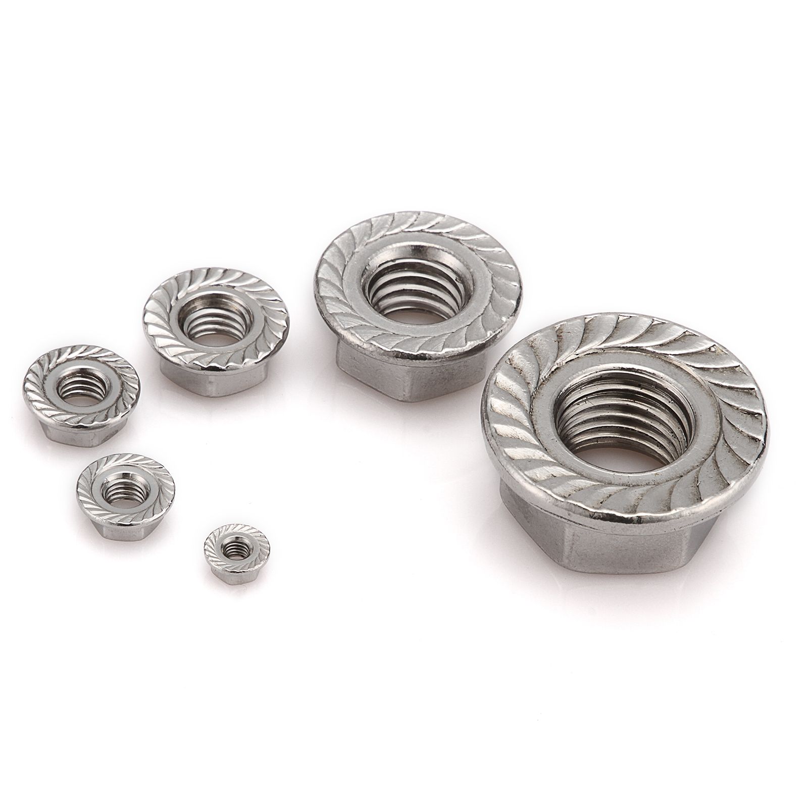 M4 M12 HEX STAINLESS STEEL FLANGE NUT METRIC A2//304 STAINLESS VARIOUS QTY/'S.