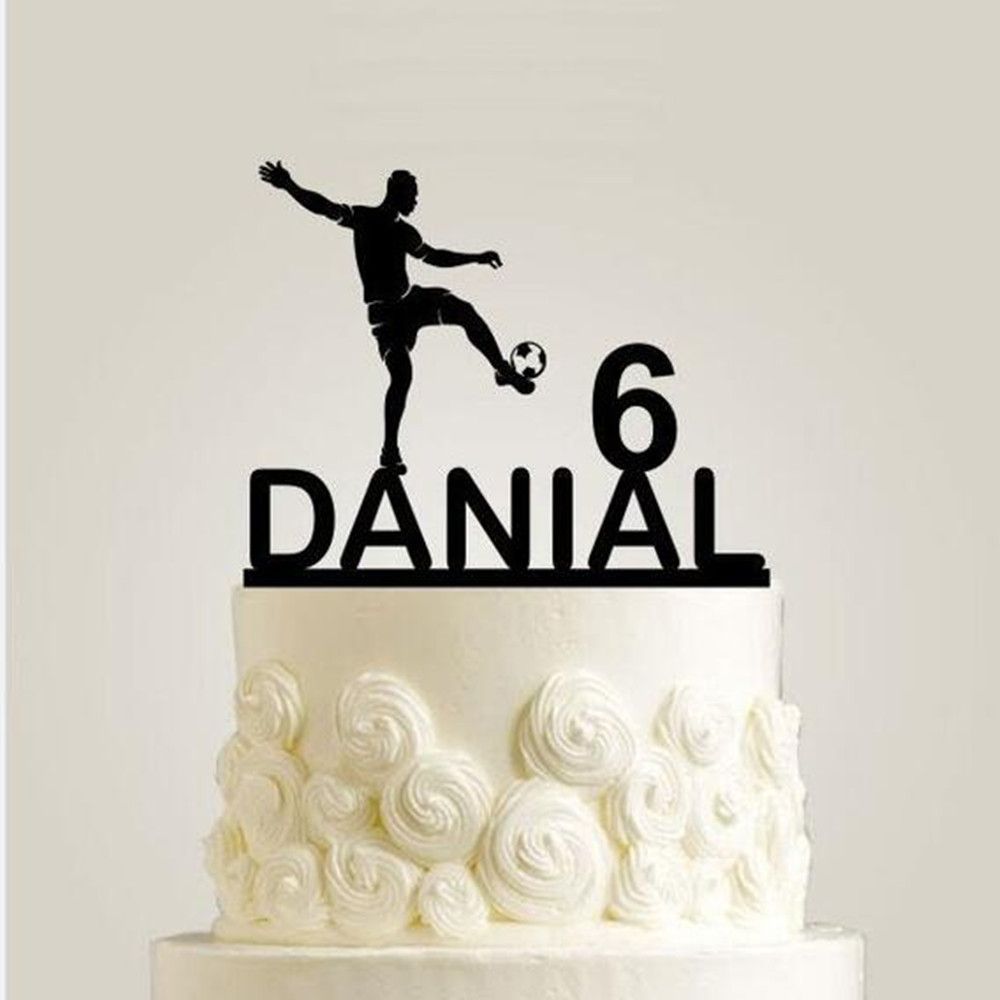 2019 Personalized Football Happy Birthday Party Cake Topper Sport