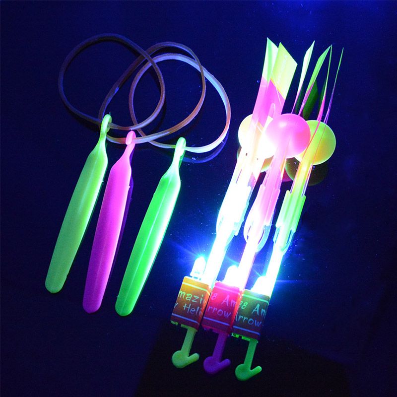 Slingshot LED Helicopters Lighting In The Dark Rocket Copters Flying