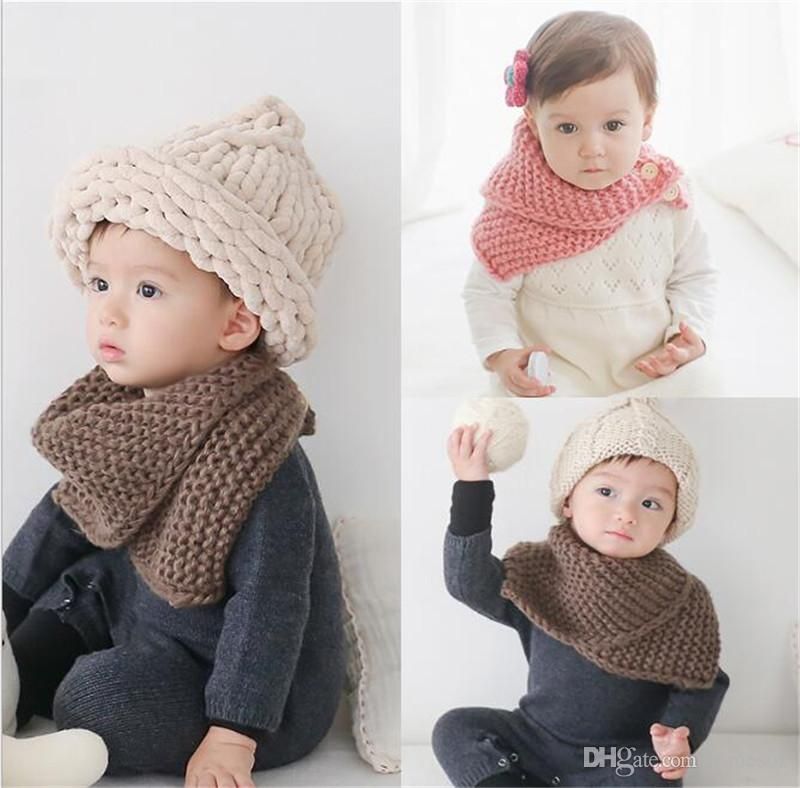 Bufanda pequeña de invierno para niño y niña abrigo de lana cálida para cuello de bebé Cuello de punto de otoño para bebé wr 