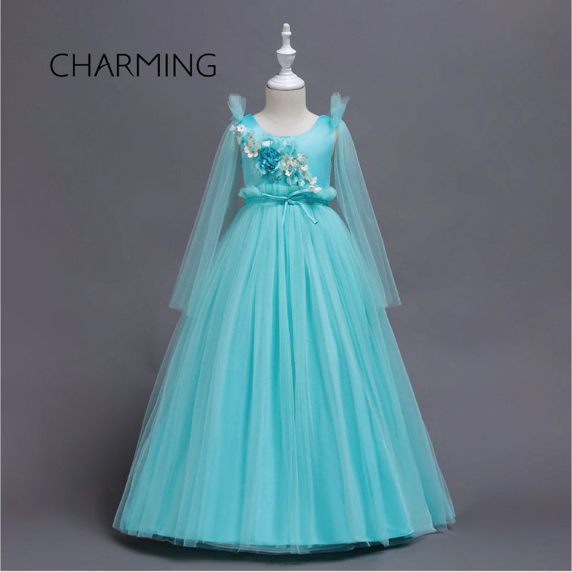 blue long frock dress