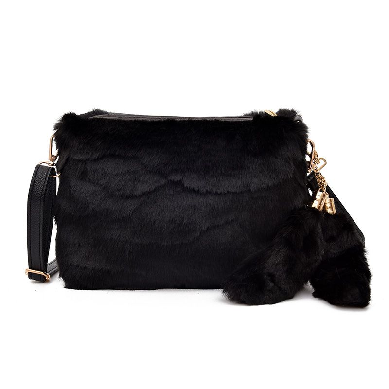 faux fur leopard bolsa
