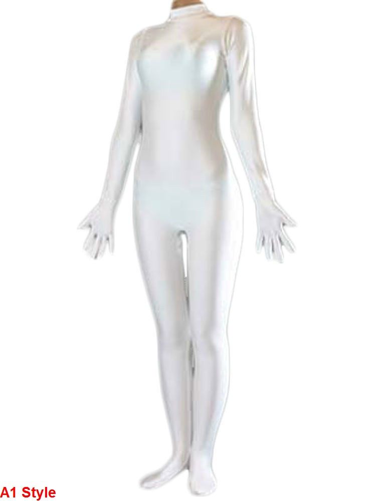 white spandex bodysuit