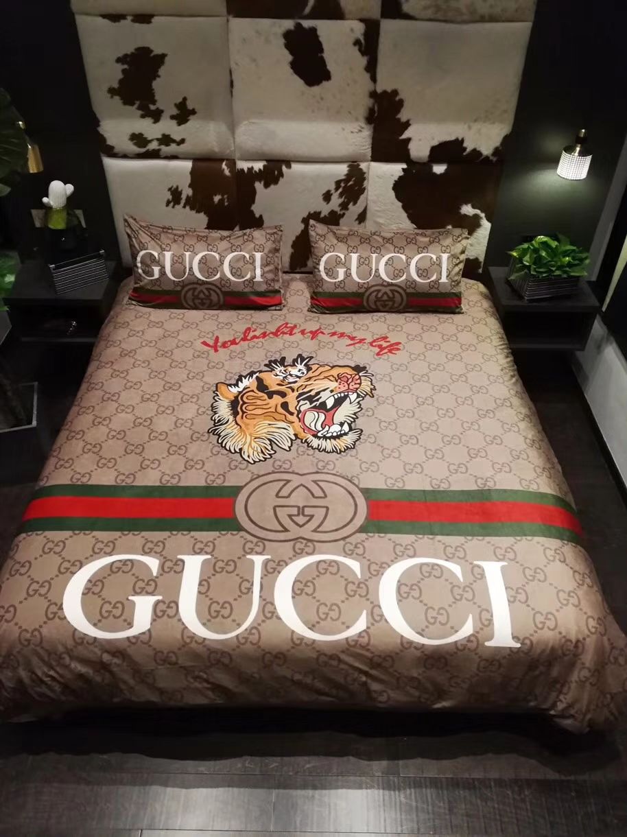 Tiger Full G Traje de cama de raya de diseño de lujo Logo moda